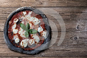 Activated carbon pizza photo