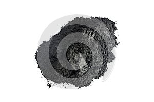 Activated charcoal powder shot with macro lens photo