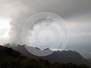 Active Baby Volcano Santiaguito in Guatemala photo