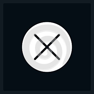 Active cancel button UI element template