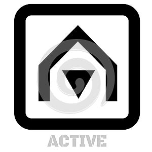 Active conceptual graphic icon