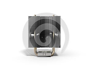 Active CPU cooler with the aluminum finned heat-sink and the fan