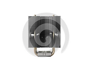 Active CPU cooler with the aluminum finned heat-sink and the fan