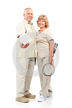 Active elderly couple