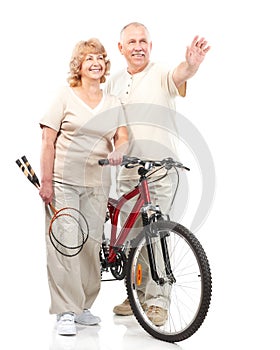 Active elderly couple