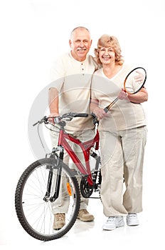 Active elderly couple