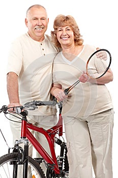 Active elderly couple