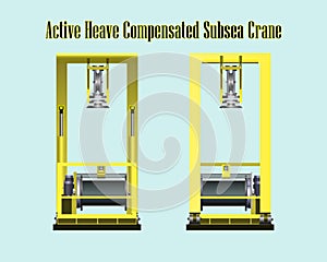 Active heave compensated subsea winch crane