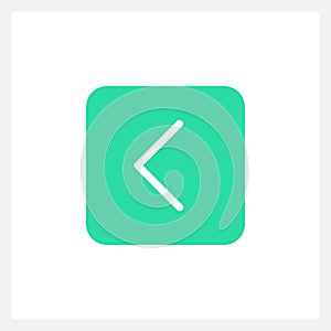 Active left arrow button UI element template