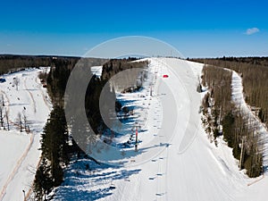 Active leisure and winter entertainment. Skiers and snowboarders