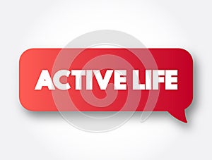 Active Life text message bubble, concept background