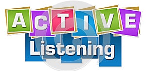 Active Listening Colorful Squares Stripes