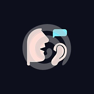 Active listening RGB color icon for dark theme