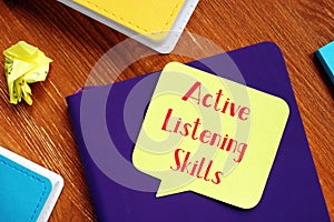 Active Listening Skills inscription on the page