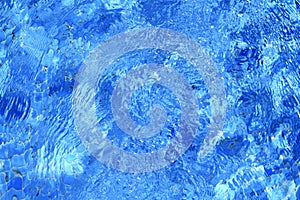 Active moving pool blue water texture