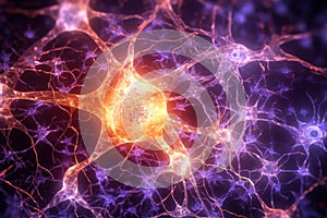Active neuron synapse. Generative AI