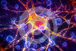 Active neuron synapse. Generative AI