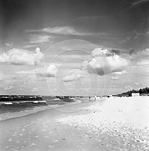 Active recreation on the beach photo