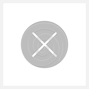 Active reject button UI element template