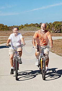 Active Retired Seniors on Bikes