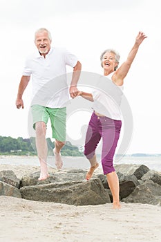 Active senior couple