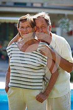 Active senior couple