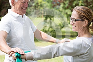 Active senior marriage improving condition photo