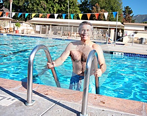 Active Senior In Pool