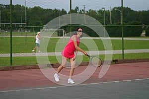 active senior tennis player