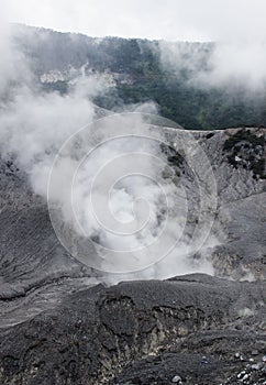 Active smoking volcano volcano