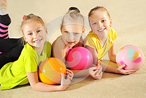 Active sporty girls photo