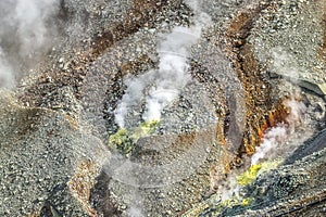 Active sulphur vents at Owakudani volcanic valley in Hakone, Kanagawa Prefecture, Japan.