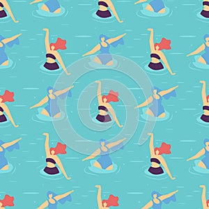 Active Summer Positive Motivate Seamless Pattern