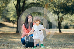 Active Toddler Refusing Food and Running Away from Mom