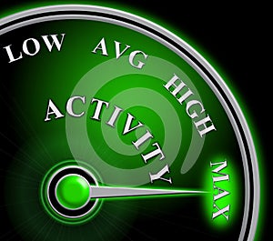 Active Versus Passive Guage Showing Proactive Strategy 3d Illustration photo