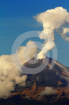 Popocatepetl Active volcano in cholula, puebla, mexico II photo