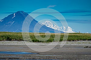 Active volcano on Katmai National Park in Alaska