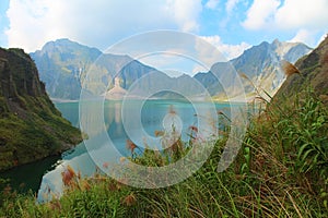 The active volcano Pinatubo and the crater lake, Philippines