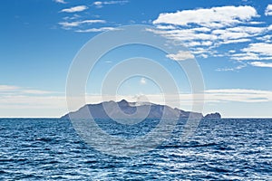 Active Volcano at White Island New Zealand. Volcanic Sulfur Crater Lake.