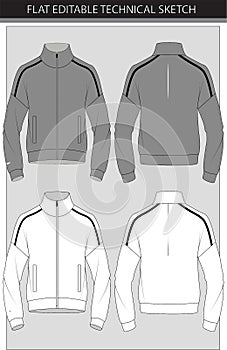 Active wear jacket vector file