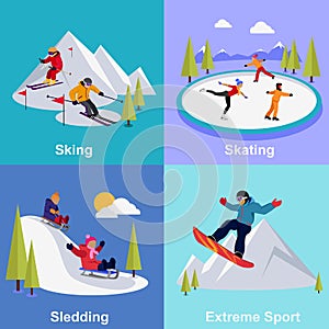 Active Winter Vacation Extreme Sports