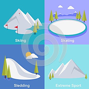 Active Winter Vacation Extreme Sports
