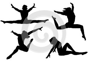 Active Woman Silhouettes