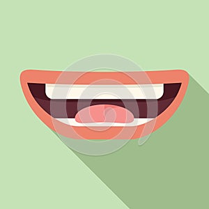 Activity articulation icon flat vector. Therapy diction photo