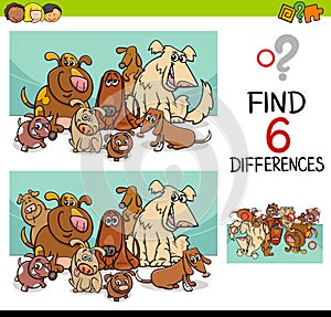 Activity of differences with dogs