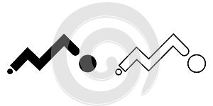 Activity icon vector isolated illustration, black and white version