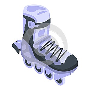 Activity inline skates icon, isometric style