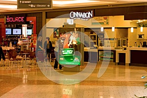 Activity in a large shopping mall