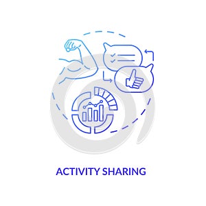 Activity sharing concept icon