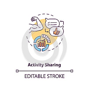 Activity sharing concept icon